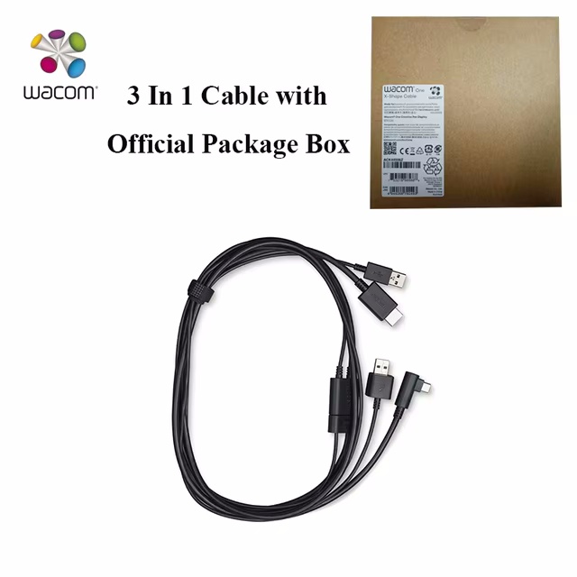 Wacom One Display 12/13T, 3 in 1 cable (2m) T4